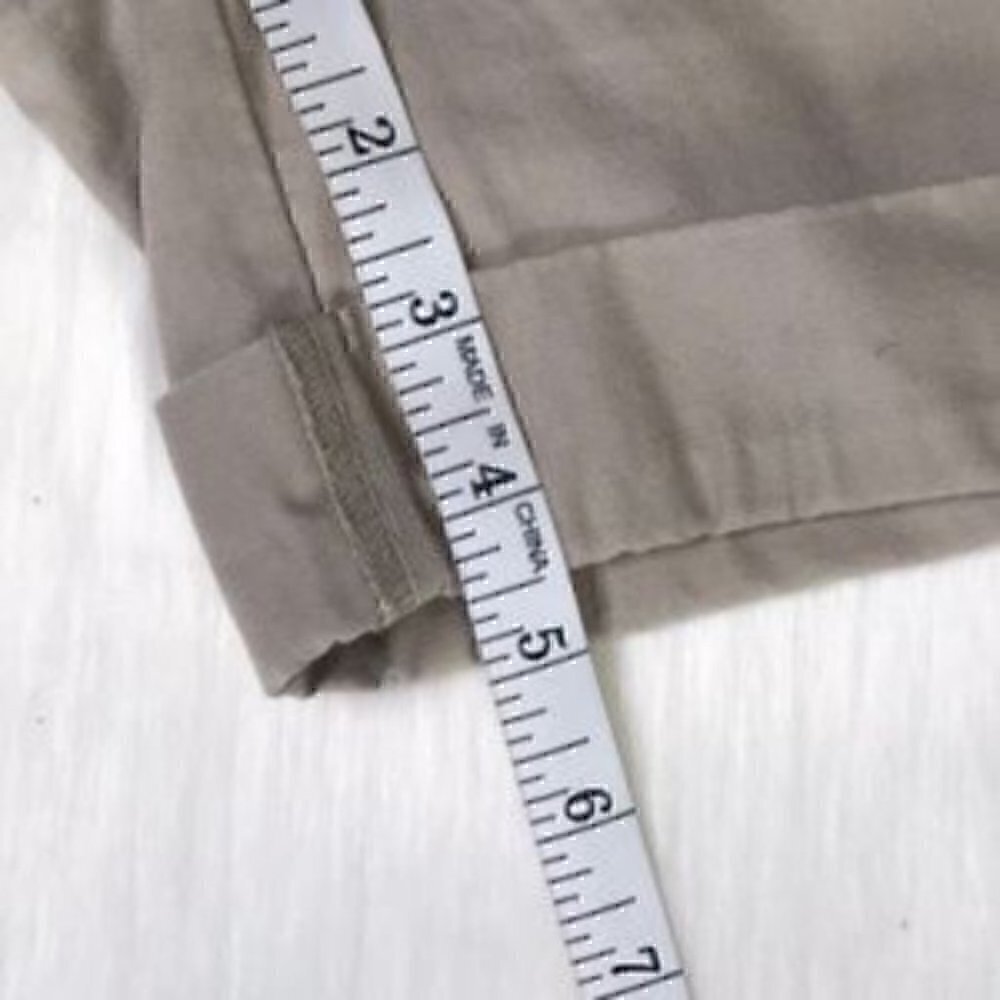 Ann Taylor Petites khaki shorts sz 00P tailored trouser cuffed short shorts - Picture 4 of 5